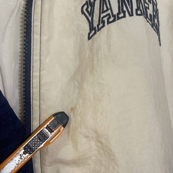 Vintage Starter NY Yankees Windbreaker Jacket Men’s Large MLB 90s Navy/White - Picture 8 of 8